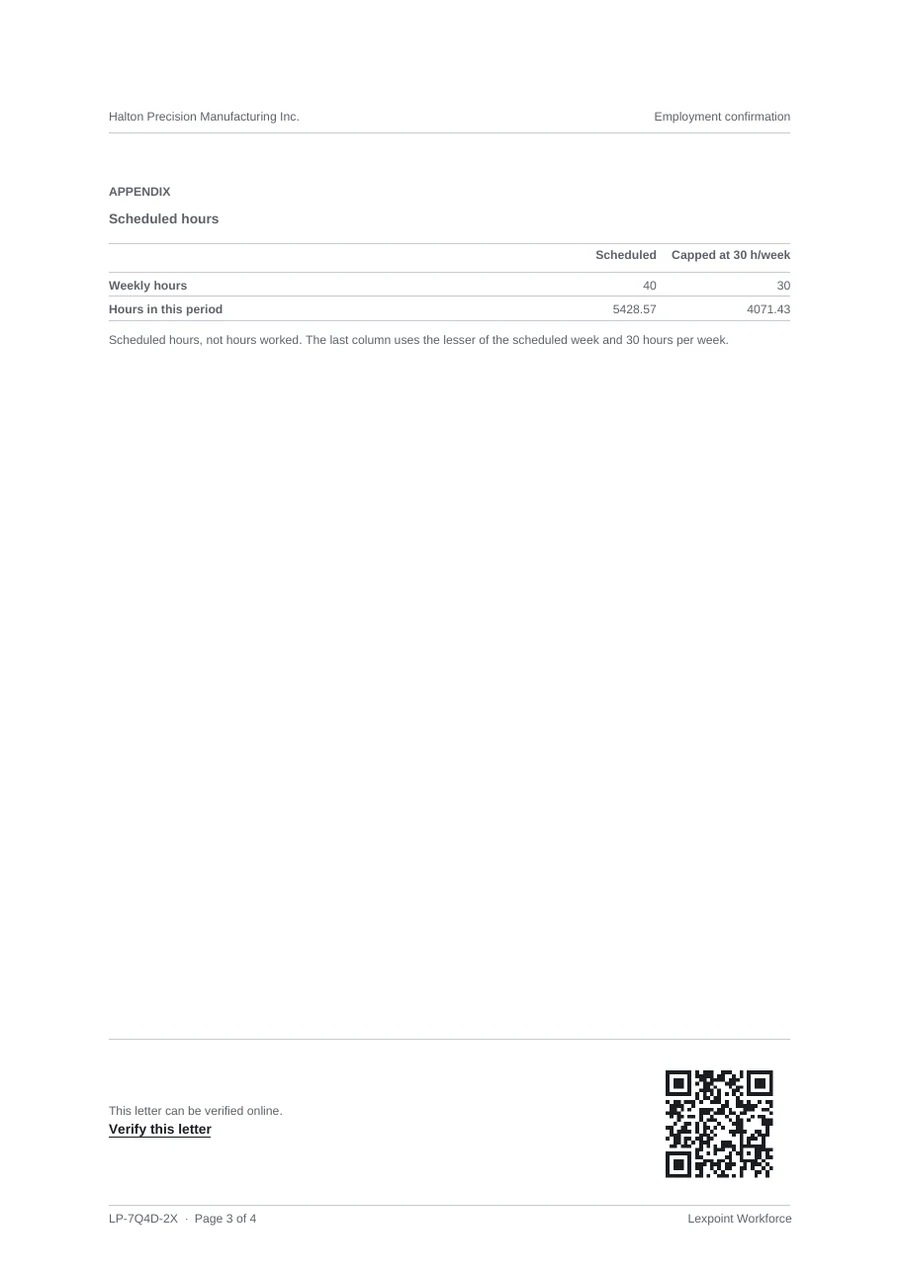 Page 3 of the sample letter